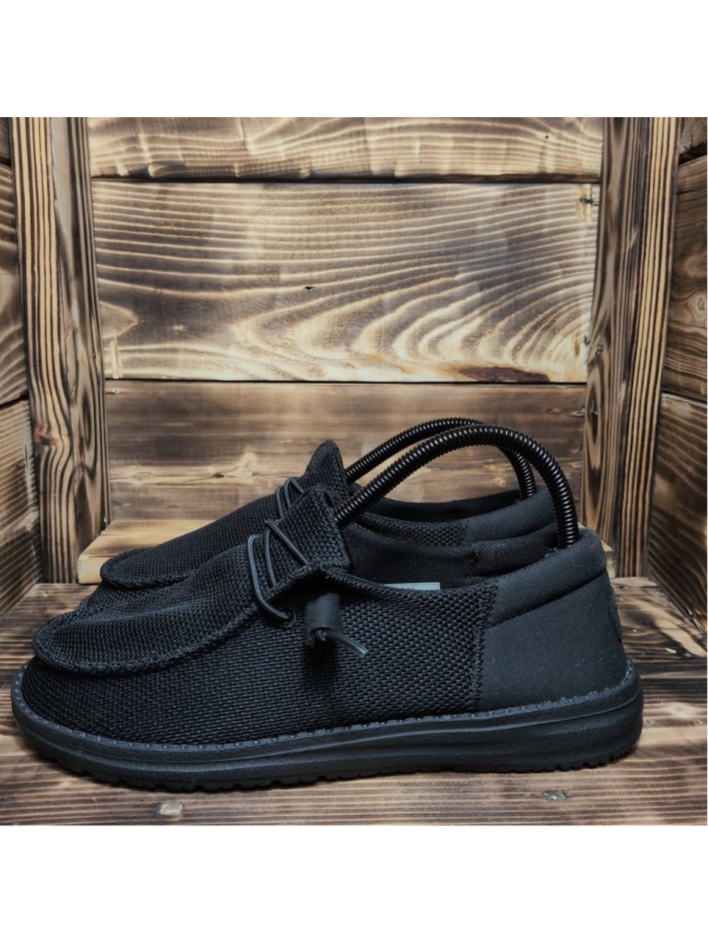 Hey Dude Wendy Funk Mono Black Mesh Slip On Loafers Womens Size 8 40065-001